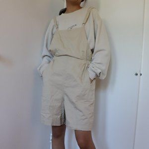 Puella tan harajuku wide-leg spaghetti strap overalls shorts